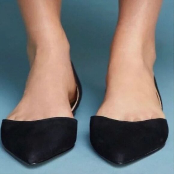 Sam Edelman | Black Suede Leather D’Orsay Flats “Rodney” | Size 8 - Picture 2 of 11